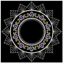 circle beginner-friendly machine embroidery - Flowery Circle for patchwork quilt blocks