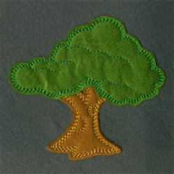tree applique machine embroidery - Fluffy Applique Tree perfect for reusable tote bags