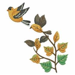 detailed bird machine embroidery pattern - Flying Bird for patchwork quilt blocks