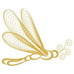 quick stitch dragonfly machine embroidery pattern - Flying Dragonfly for kitchen tea towels