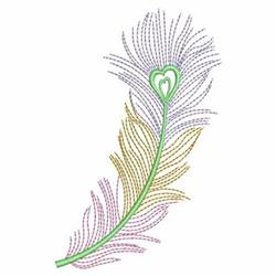 beginner-friendly bird machine embroidery pattern - Flying Feathers for kitchen aprons