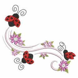 ladybug beginner-friendly machine embroidery - Flying Ladybug for decorative pillow covers