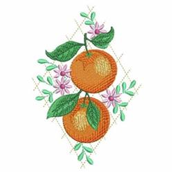 Fresh Oranges - 4x4 orange detailed machine embroidery design for kitchen tea towels
