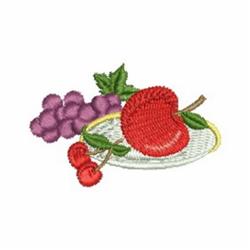 Fruit Plate - 4x4 plate beginner-friendly machine embroidery design for Tablecloths