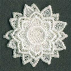 detailed flower machine embroidery pattern - FSL 3D Flower for cute baby onesies