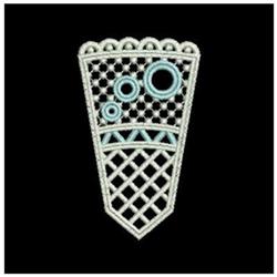 FSL abstract geometric shape with light blue circles and textured patterns on a black background.