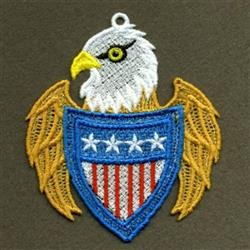 FSL American Eagle - 4x4 bird detailed machine embroidery design for reusable tote bags
