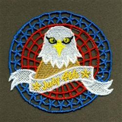 detailed bird machine embroidery pattern - FSL American Eagle perfect for Wall Art