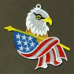 FSL American Eagle - 4x4 bird detailed machine embroidery design for Beach Towels