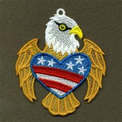 detailed bird machine embroidery pattern - FSL American Eagle for Heritage Banners