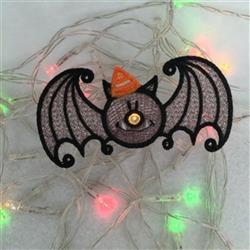 bird detailed machine digital embroidery - FSL Bat Light perfect for kitchen tea towels
