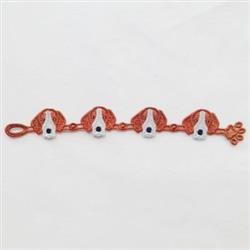 FSL beagle dog heads in orange with playful expressions and distinct features, accented by a paw detail.