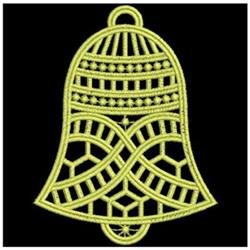 detailed christmas bell machine embroidery pattern - FSL Bell for kitchen aprons