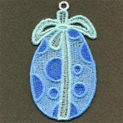 egg detailed machine embroidery - FSL Blue Egg perfect for decorative pillow covers