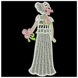 lady detailed machine embroidery - FSL Bride Lady perfect for reusable tote bags