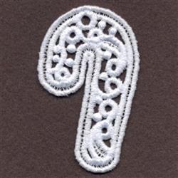 beginner-friendly christmas cane machine embroidery pattern - FSL Candy Cane for decorative pillow covers