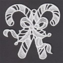 FSL Candy Cane - 4x4 cane detailed machine embroidery design perfect for Gift Tags