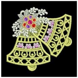 bell detailed machine embroidery - FSL Christmas Bells 2 for decorative pillow covers