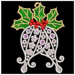 FSL Christmas Bells 2 - 4x4 bell detailed embroidery design for kitchen tea towels
