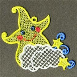 star detailed machine embroidery - FSL Cloudy Star perfect for patchwork quilt blocks