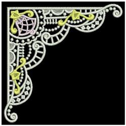 star detailed machine digital embroidery - FSL Corners perfect for Framed Artwork