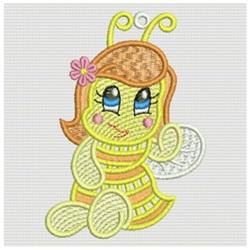 detailed bee machine embroidery pattern - FSL Cute Bees perfect for reusable tote bags