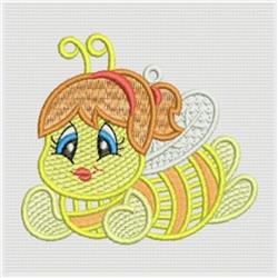 detailed bee machine embroidery pattern - FSL Cute Bees perfect for Warm Blankets