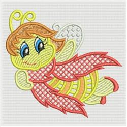 bee detailed machine embroidery - FSL Cute Bees perfect for Relaxation Blankets