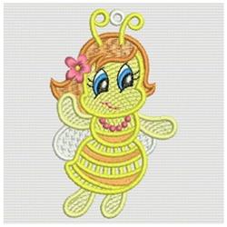 FSL Cute Bees - 4x4 bee detailed machine embroidery design for Kids Wall Art
