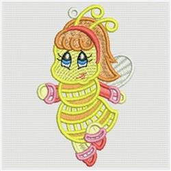 detailed bee machine embroidery pattern - FSL Cute Bees perfect for Flower Banners