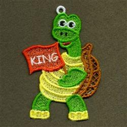 turtle detailed machine embroidery - FSL Cute Turtle for decorative pillow covers