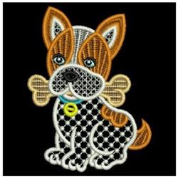 FSL Dogs - 4x4 puppy dog detailed machine embroidery design for cute baby onesies