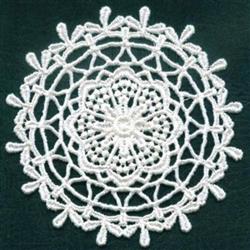 FSL Doilies - 4x4 doilie detailed machine embroidery design for festive table runners