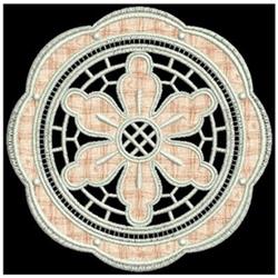 FSL Doily - 4x4 doily applique machine embroidery design for festive table runners