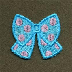 FSL Dot Bow - 4x4 bow beginner-friendly embroidery design for Hair Accessories