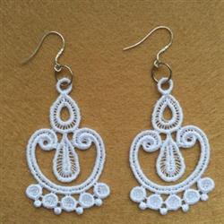 FSL Earrings - 4x4 earring detailed embroidery design for decorative pillow covers