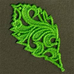 beginner-friendly leaf machine embroidery pattern - FSL Elm Leaf for kitchen aprons