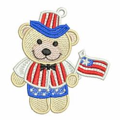 detailed bear machine embroidery pattern - FSL Flag Bear for Kids T-Shirts