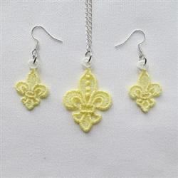 fleur beginner-friendly machine embroidery - FSL Fleur de Lis for decorative pillow covers