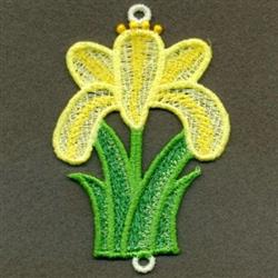 leaf detailed machine embroidery - FSL Flower perfect for decorative wall hangings