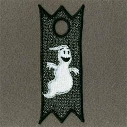 FSL Ghost Bookmark - 5x7 ghost beginner-friendly embroidery design for Halloween Costumes