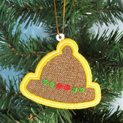 gingerbread man detailed machine embroidery - FSL Gingerbread Hat for Gift Wrapping