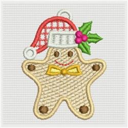 gingerbread man beginner-friendly machine embroidery - FSL Gingerbread Man for Decorative Towels