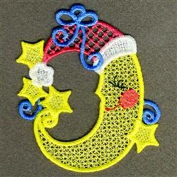 moon in-the-hoop machine embroidery - FSL Hat Moon perfect for Seasonal Decor