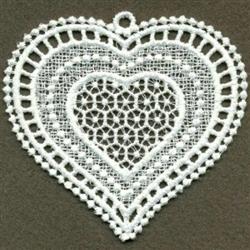 detailed valentine heart machine embroidery pattern - FSL Heart perfect for Gift Tags