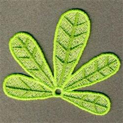 FSL leaf ornament with vibrant green leaves, detailed veins, and textured finish. Perfect for spring decor.