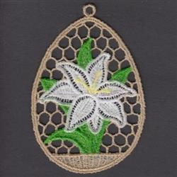 FSL Lily Egg - 4x4 egg detailed machine embroidery design for Easter Decorations