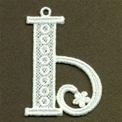 FSL Lower Case b - 4x4 case beginner-friendly embroidery design for reusable tote bags