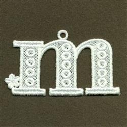 case beginner-friendly machine embroidery - FSL Lower Case m for patchwork quilt blocks