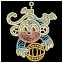 monkey in-the-hoop machine embroidery - FSL Monkeys perfect for Sports Apparel